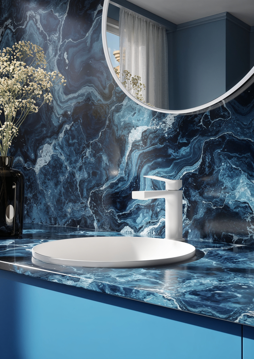 Lavabo — Azul intenso