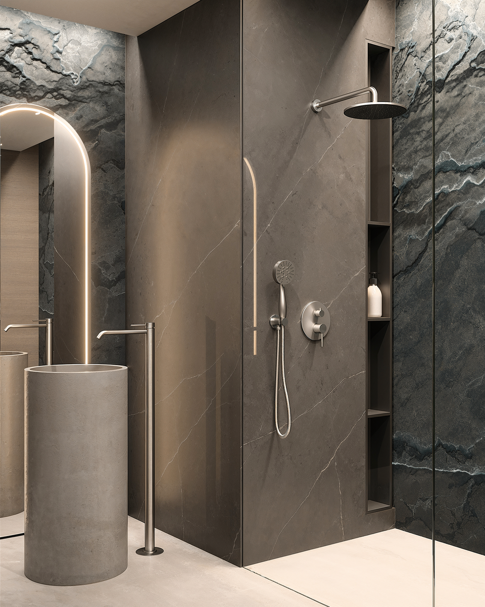 Baño — Piedra natural