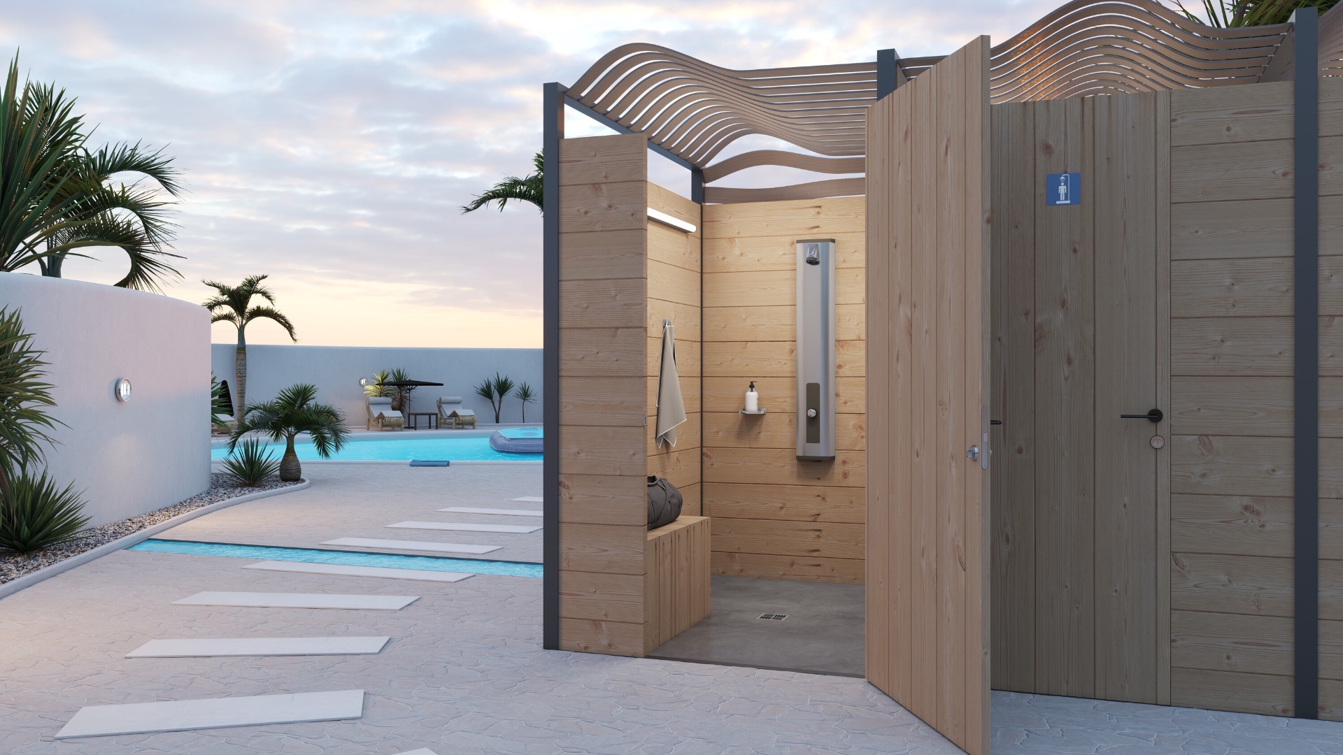 Piscina — Ducha exterior